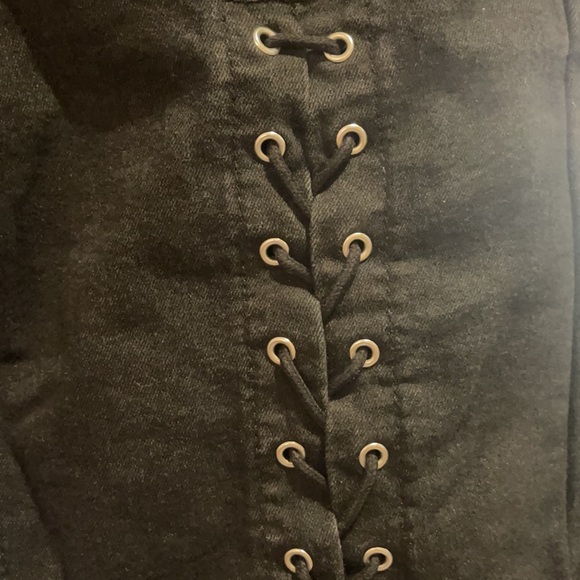 Topshop Jaime Skinny Jeans in Black Laceup style in Size 30 - Picture 2 of 4